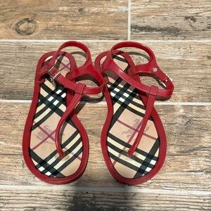 Red Plaid Sandals